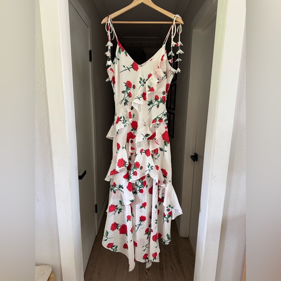 NWT | Rare London | Rose Petal Detail Maxi Dress | Sz 6 - Picture 7 of 13